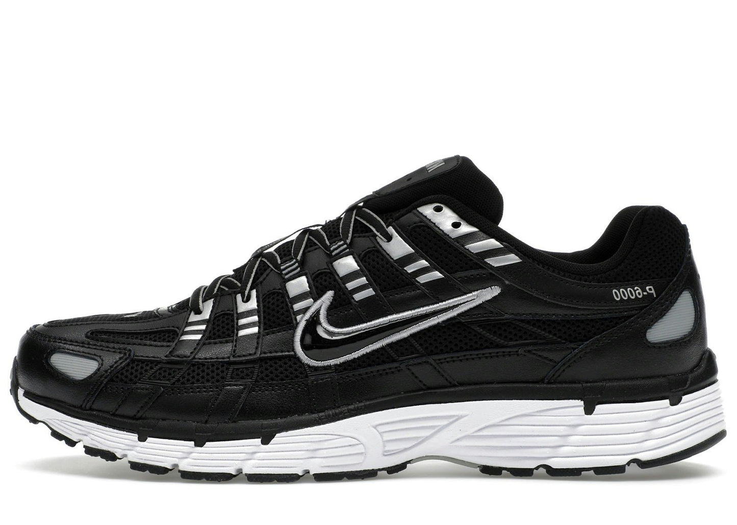 Nike P-6000 Black White Metallic Silver
