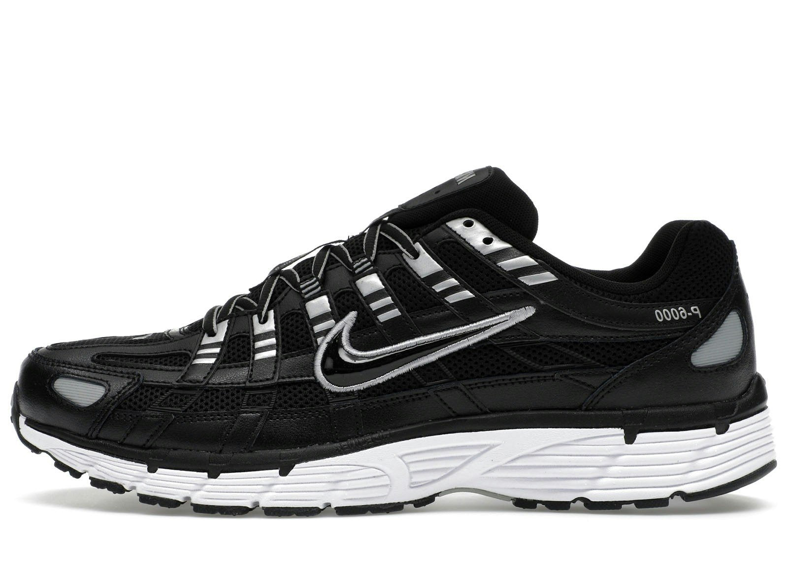 Nike P-6000 Black White Metallic Silver