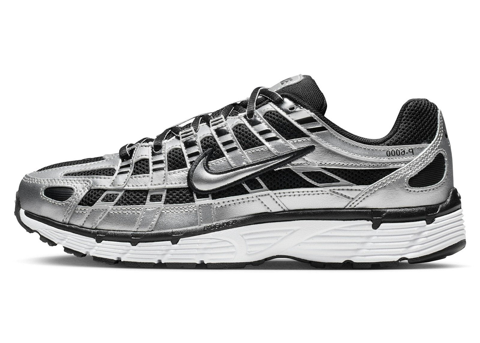 Nike P-6000 Metallic Silver Black White (Women's)