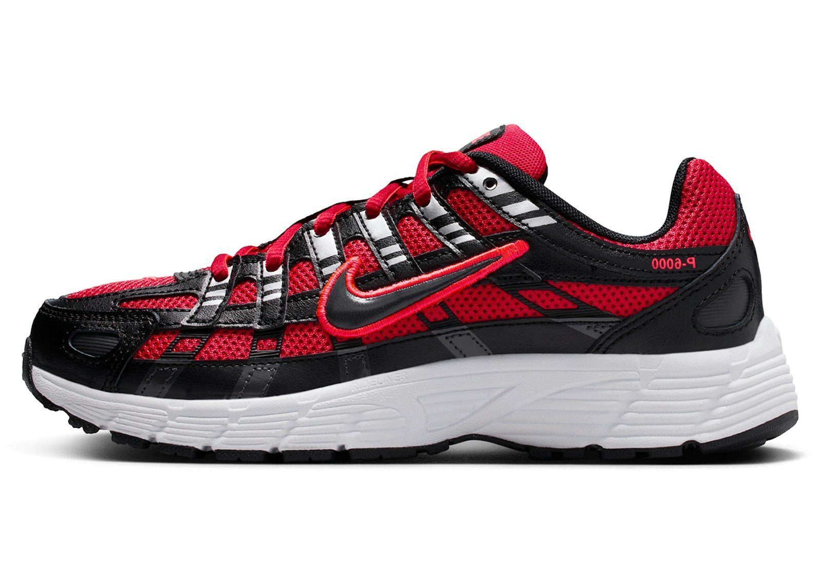 Nike P-6000 University Red Metallic Silver Dark Smoke Grey Black (GS)