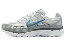 Nike P-6000 White Metallic Silver Blue