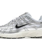 Nike P-6000 White Metallic Silver Flat Silver Black