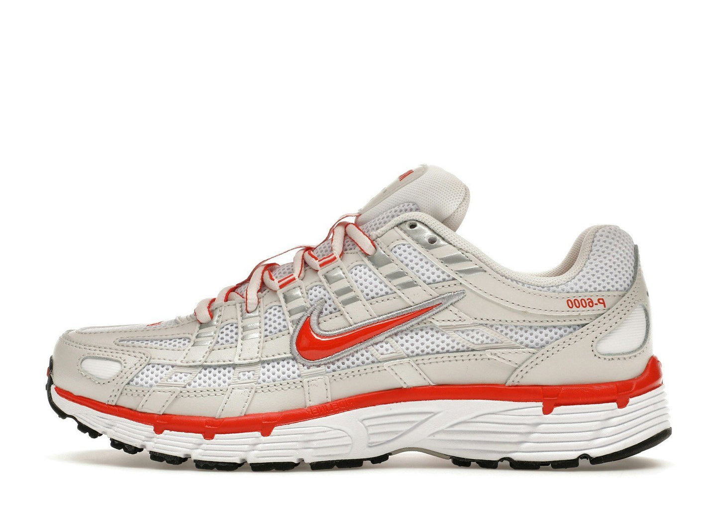 Nike P-6000 White Platinum Tint Black Picante Red (Women's)