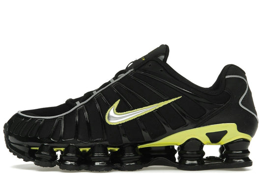Nike Shox TL Black Dynamic Yellow Metallic Silver