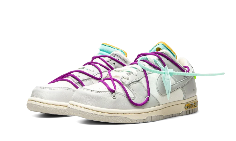 Dunk Low Off-White Lot 21 (DM1602-100) - 42 EU - 8.5 US - White | SOSUKICKS