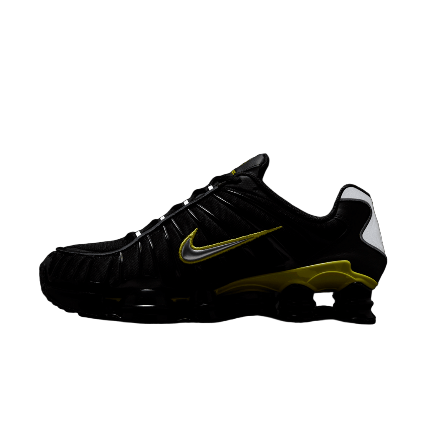 Nike Shox TL Black Dynamic Yellow Metallic Silver