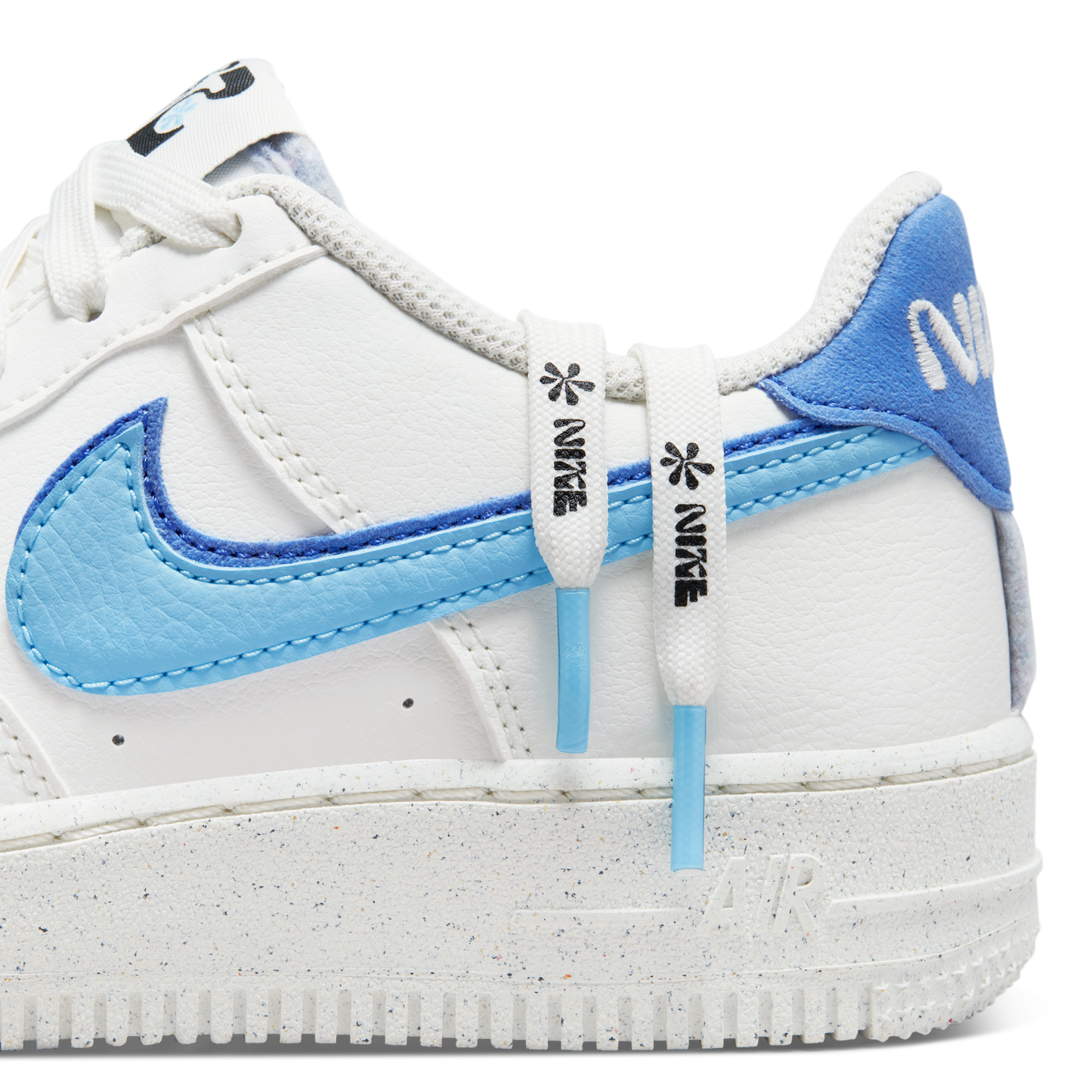 Nike Air Force 1 Low 82 Double Swoosh White Medium Blue (GS)