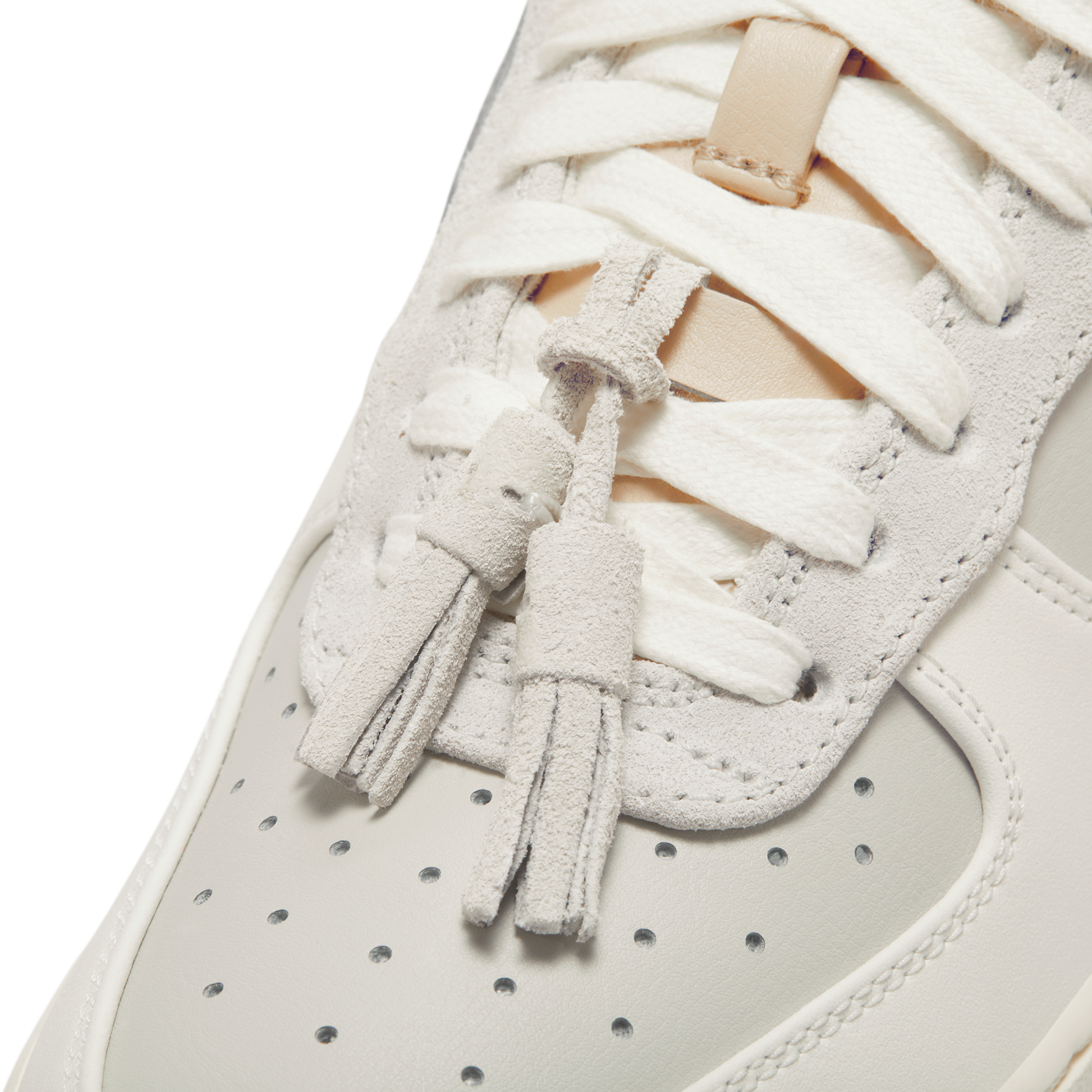 Nike Air Force 1 Low '07 Light Bone Suede Tassels (Women's)