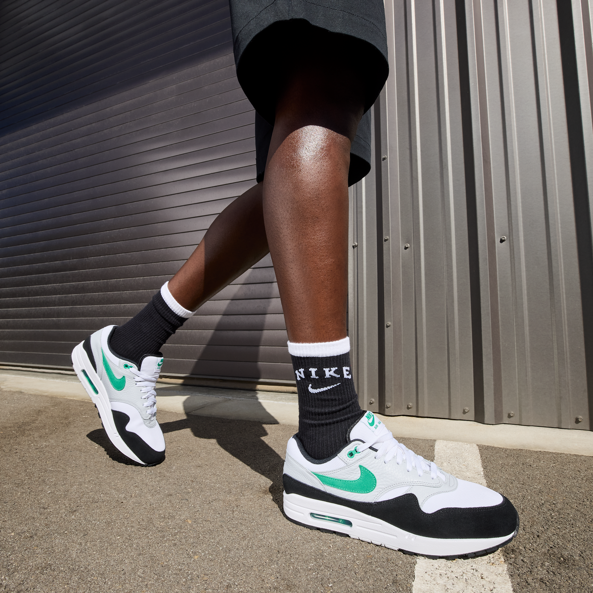 Nike Air Max 1 White Black Stadium Green