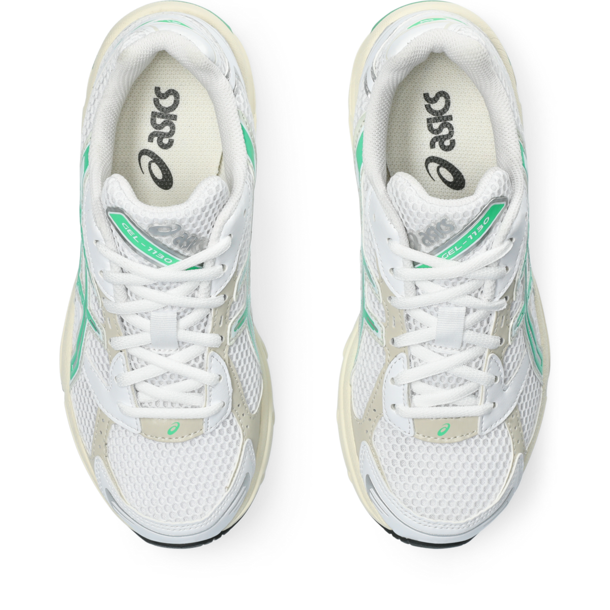 ASICS Gel-1130 White Malachite Green Off White Midsole (Women's)