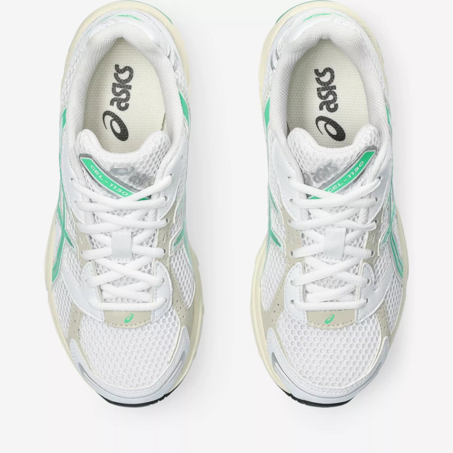 ASICS Gel-1130 White Malachite Green Off White Midsole (Women's)