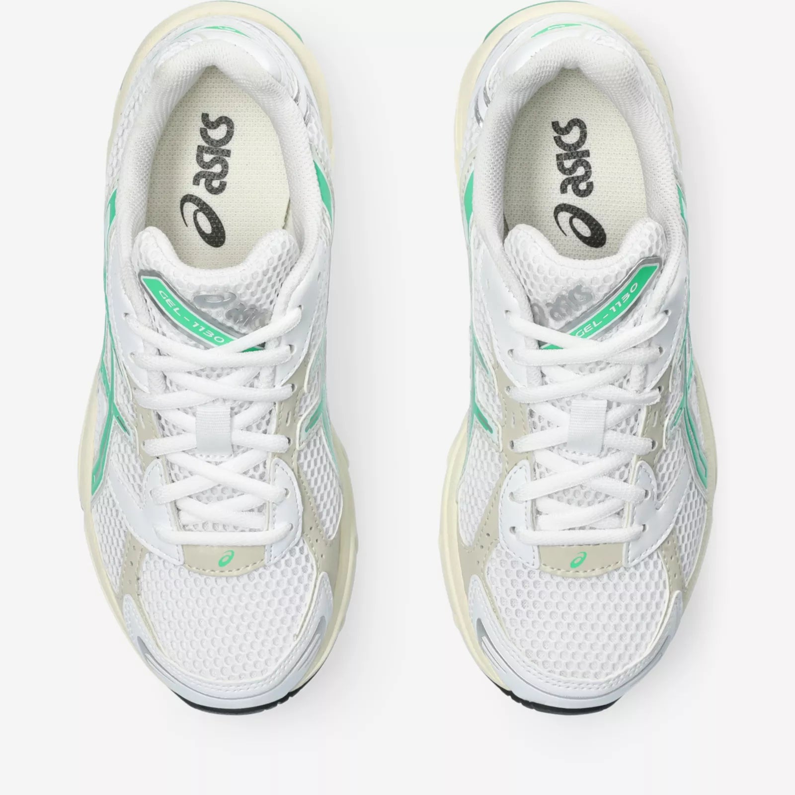 ASICS Gel-1130 White Malachite Green Off White Midsole (Women's)