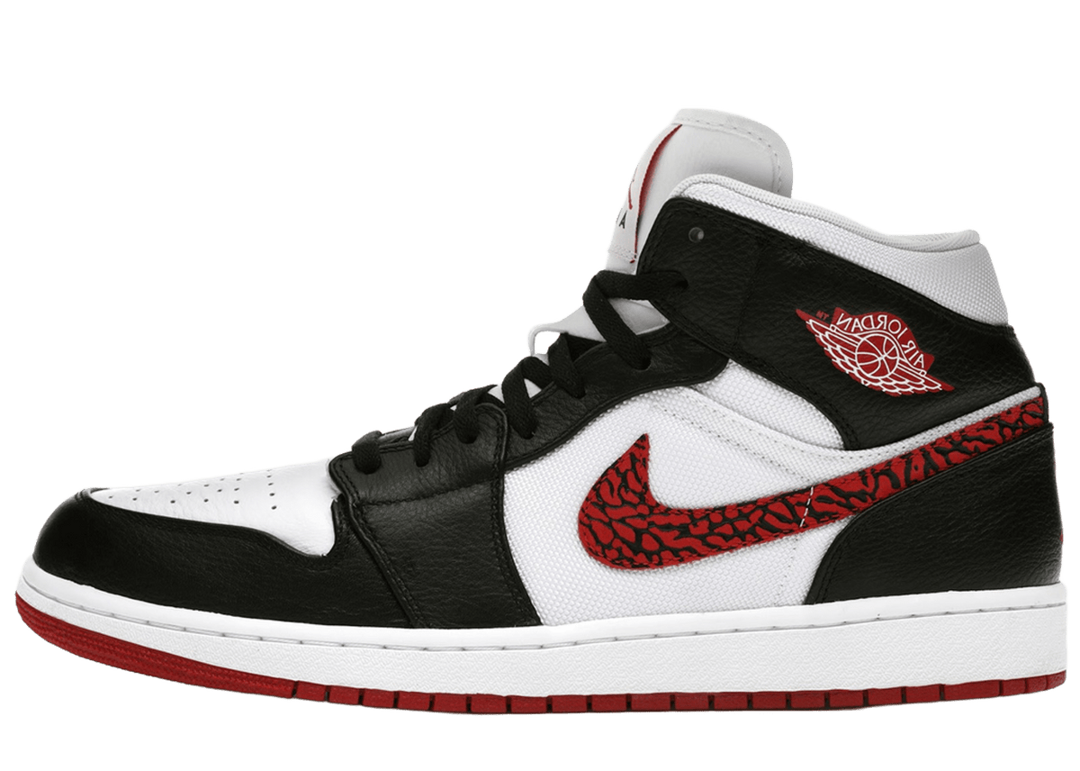 Jordan 1 Phat White Red Black (Elephant Print)