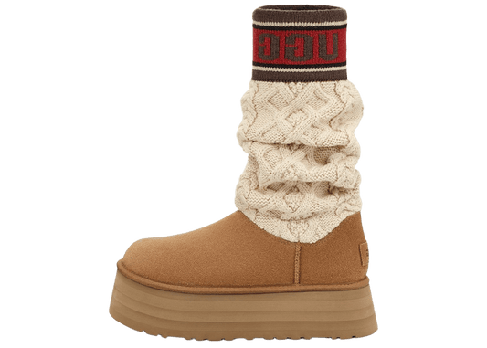 UGG Classic Sweater Letter Boot Chestnut (Women's)