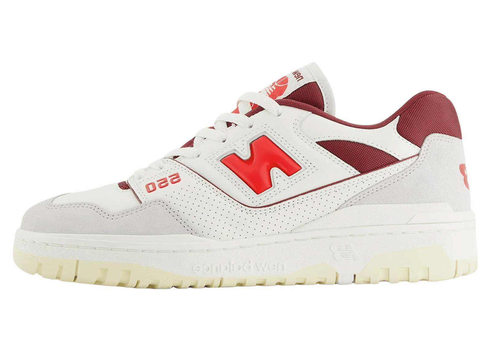 New Balance 550 Sea Salt Grey True Red
