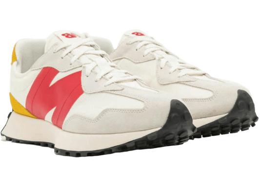 New Balance 327 Cream Red Yellow