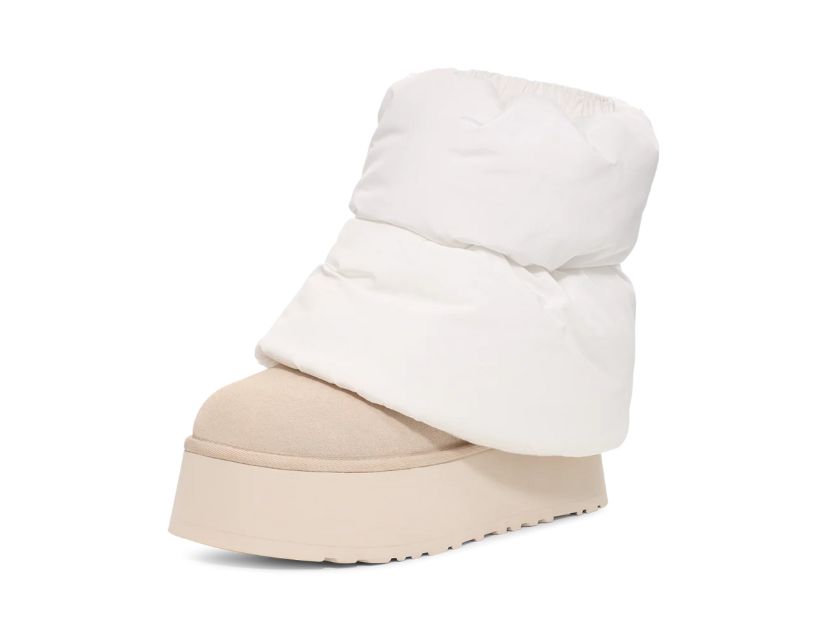 UGG Classic Mini Dipper Puffer Boot White Ceramic (Women's)