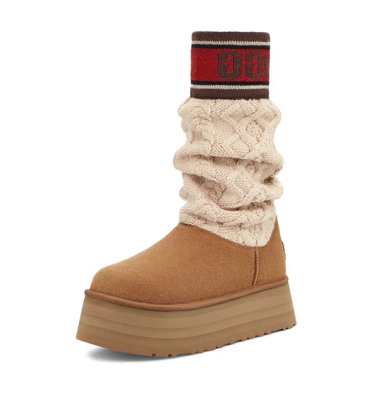 UGG Classic Sweater Letter Boot Chestnut (Women's)