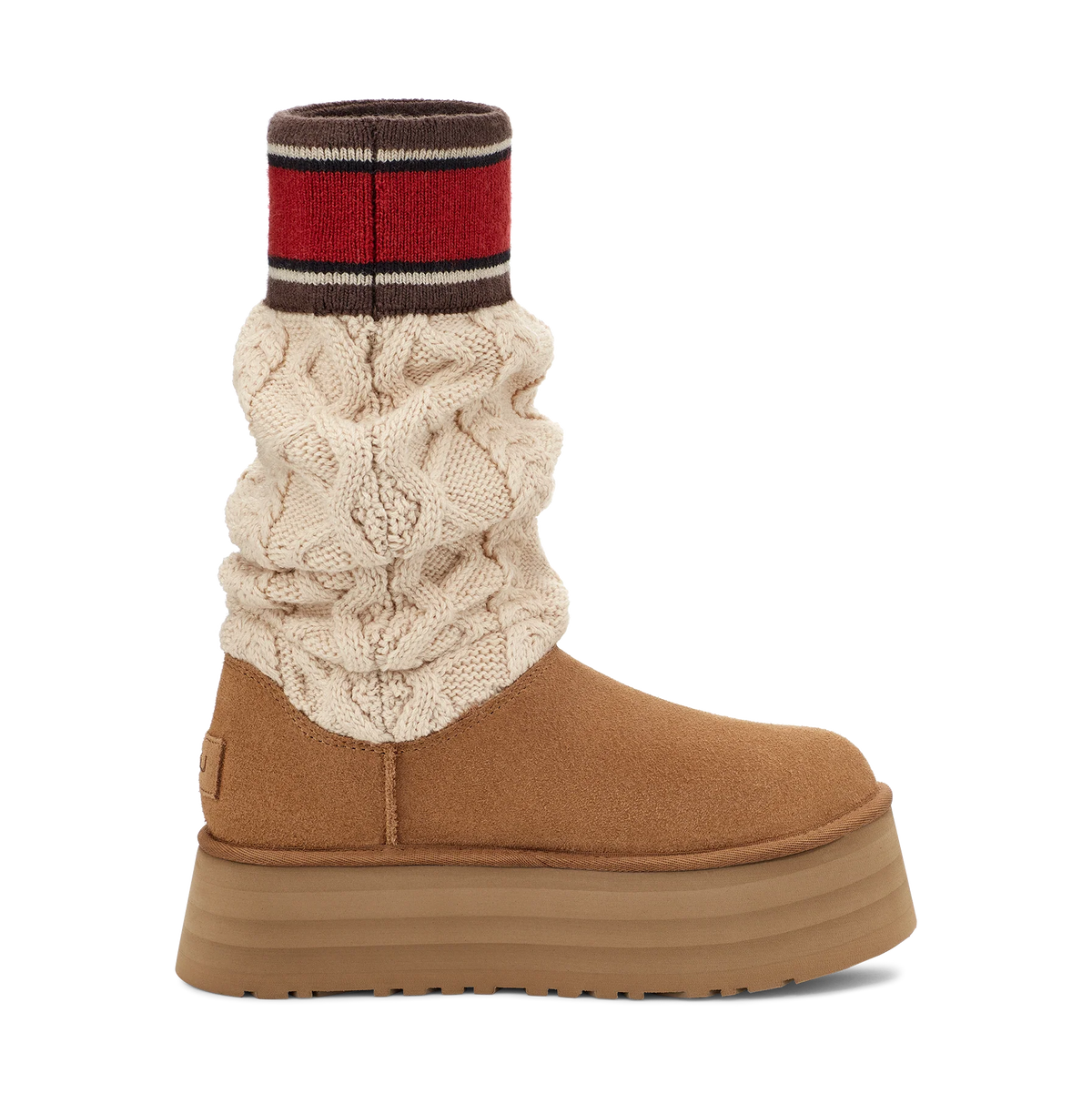 UGG Classic Sweater Letter Boot Chestnut (Women's)
