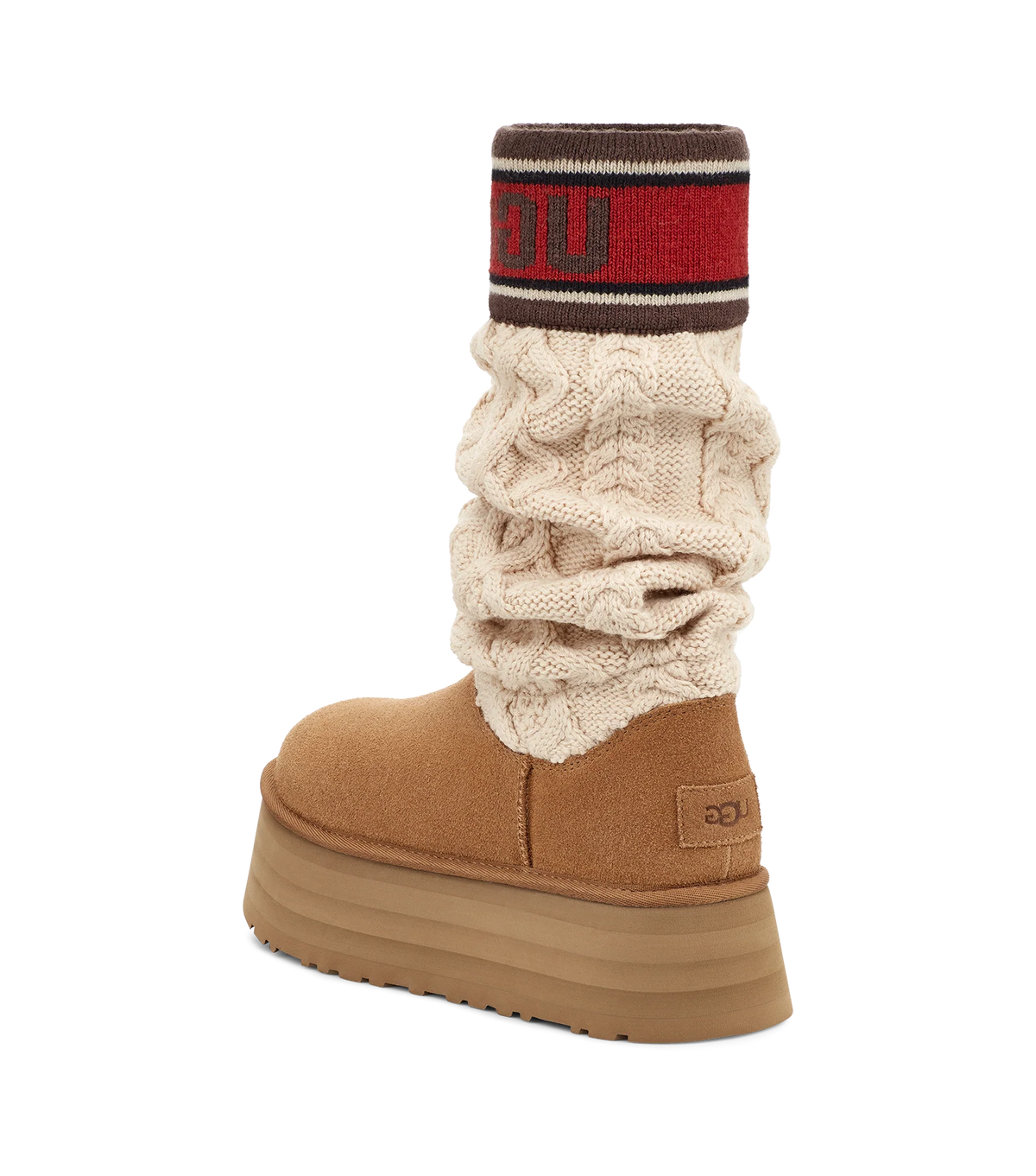 UGG Classic Sweater Letter Boot Chestnut (Women's)