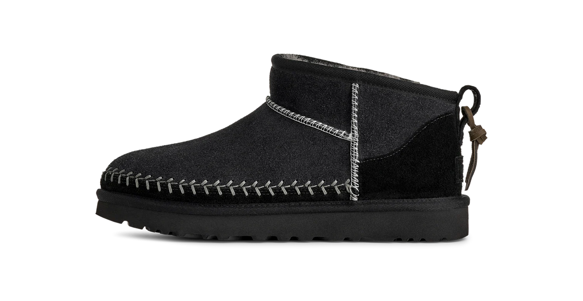 UGG Classic Ultra Mini Biarritz Boot Black (Women's)
