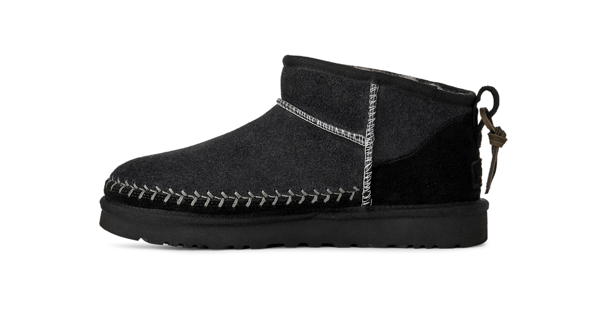 UGG Classic Ultra Mini Biarritz Boot Black (Women's)