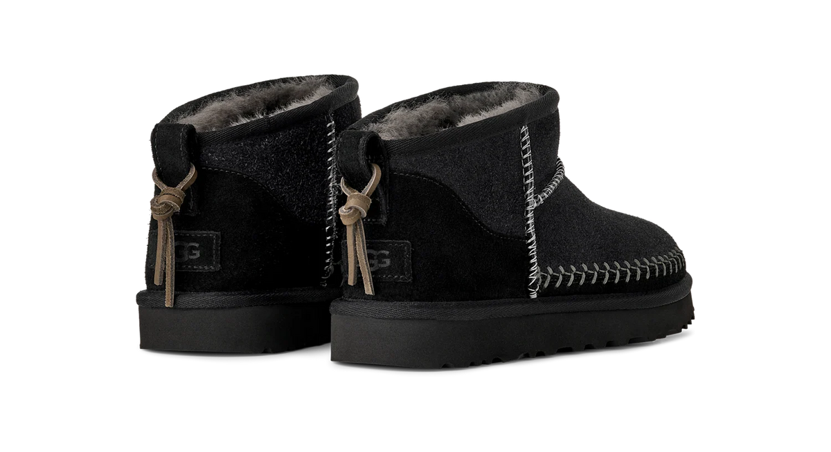 UGG Classic Ultra Mini Biarritz Boot Black (Women's)