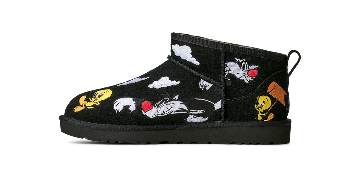 UGG Classic Ultra Mini Boot Palace x Looney Tunes Black