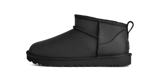 UGG Classic Ultra Mini Leather Boot Black (Women's)
