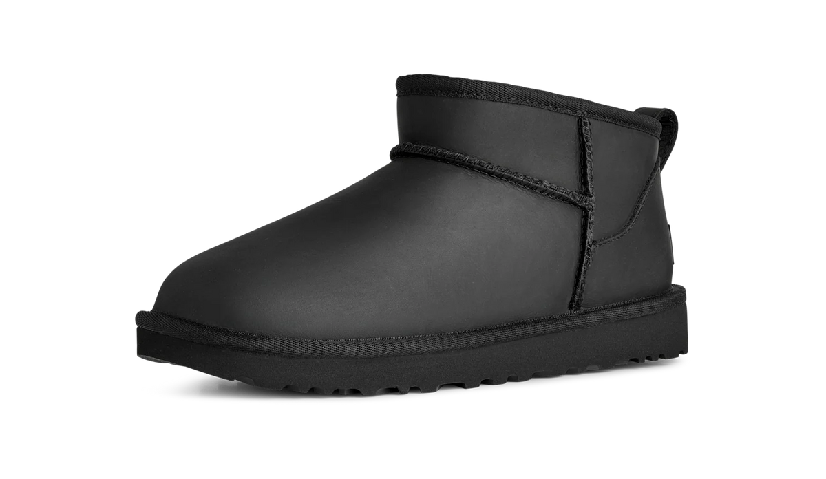 UGG Classic Ultra Mini Leather Boot Black (Women's)