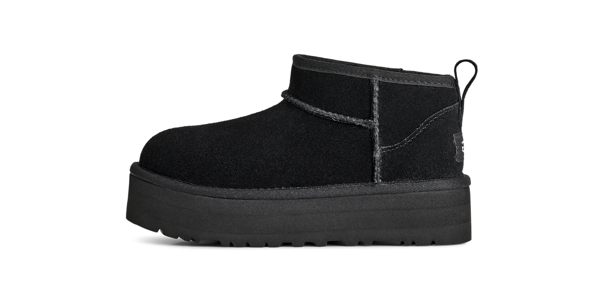 UGG Classic Ultra Mini Platform Boot Black (Kids)