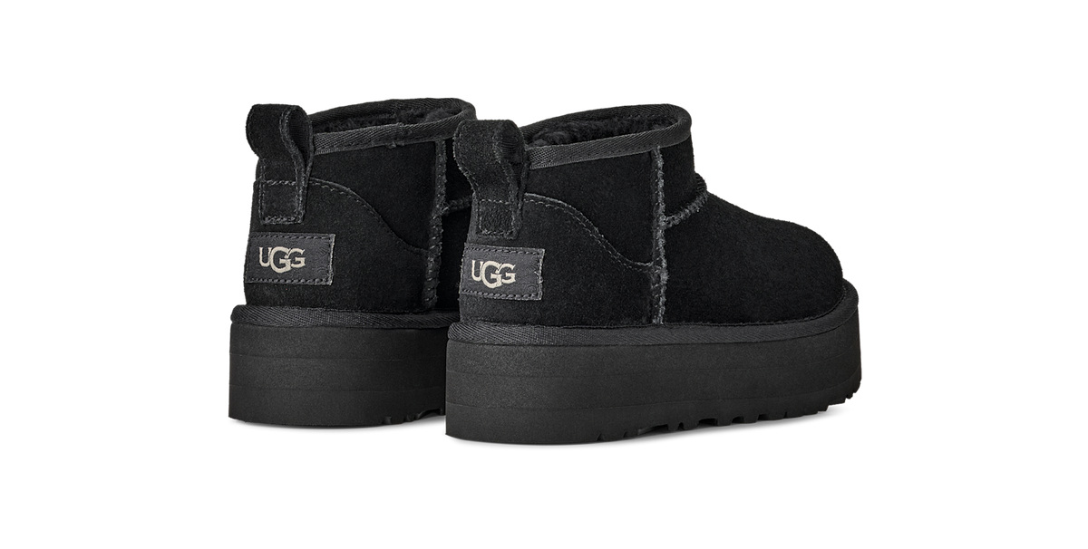 UGG Classic Ultra Mini Platform Boot Black (Kids)
