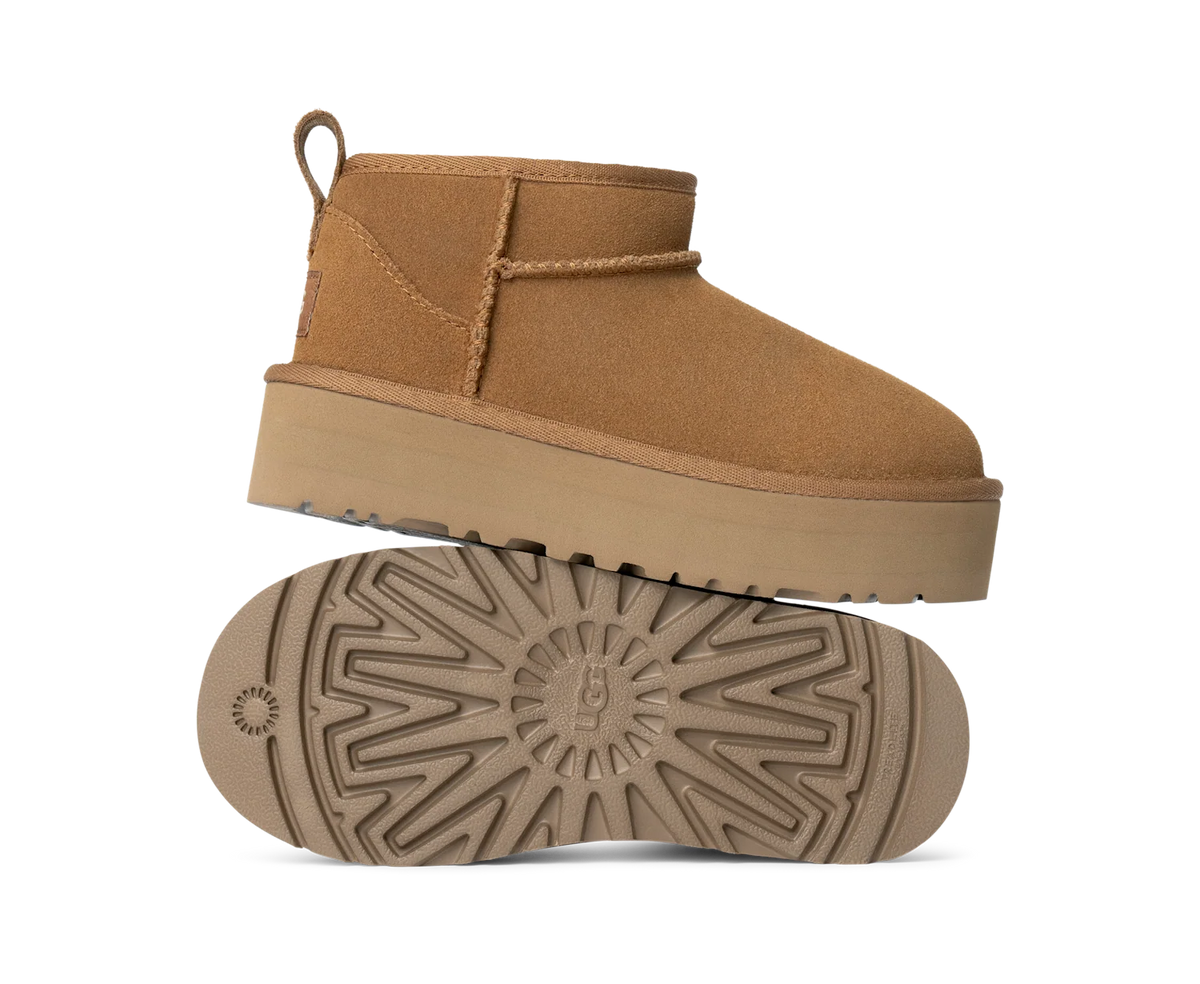 UGG Classic Ultra Mini Platform Boot Chestnut (Kids)