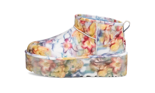 UGG Classic Ultra Mini Platform Boot Collina Strada Light Blue Floral