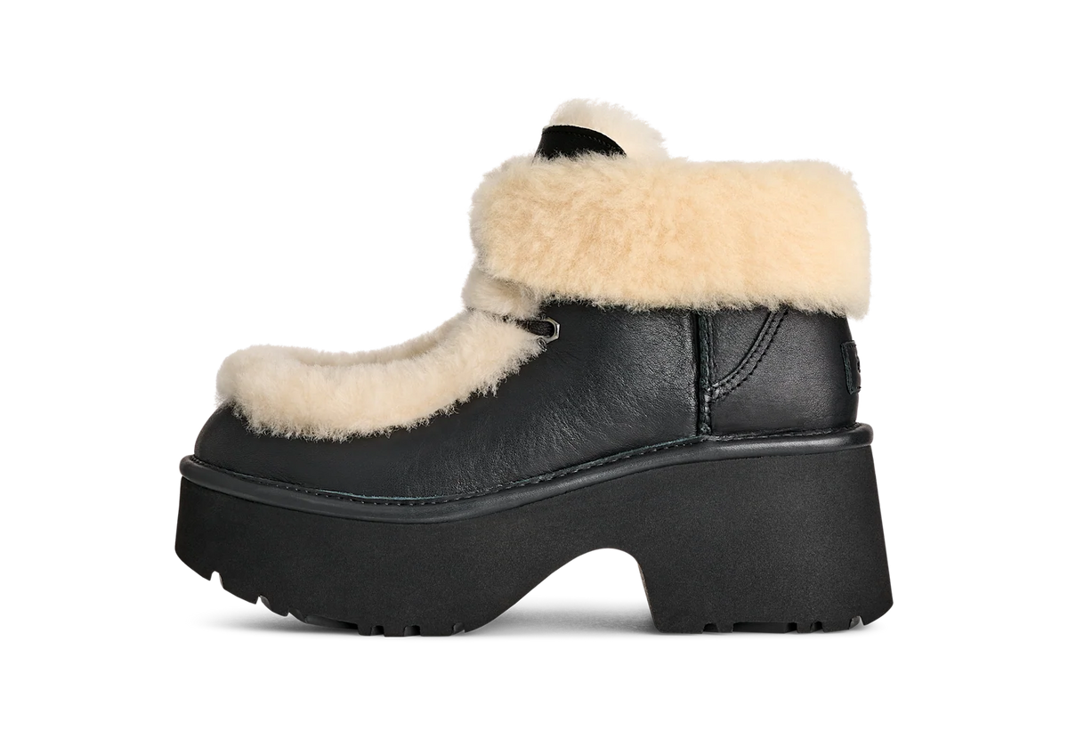 UGG Esmee Leather Lace Up Boot Black (Women's)