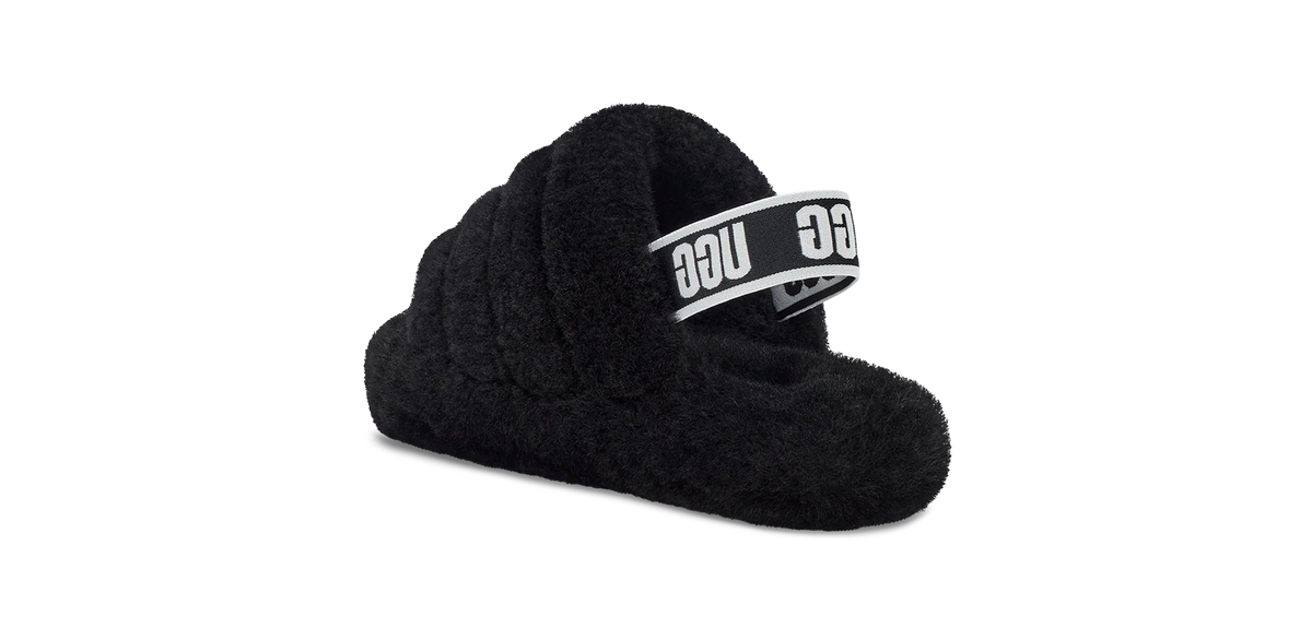 UGG Fluff Yeah Slide Black (Kids)
