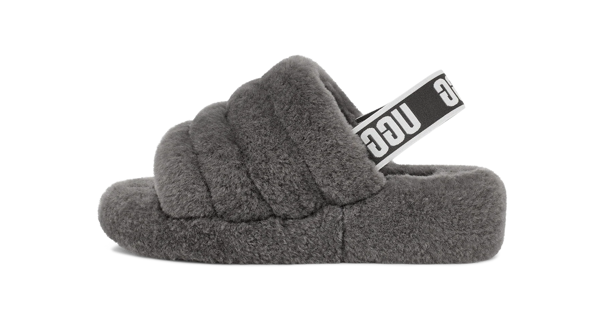 UGG Fluff Yeah Slide Charcoal (Women's)