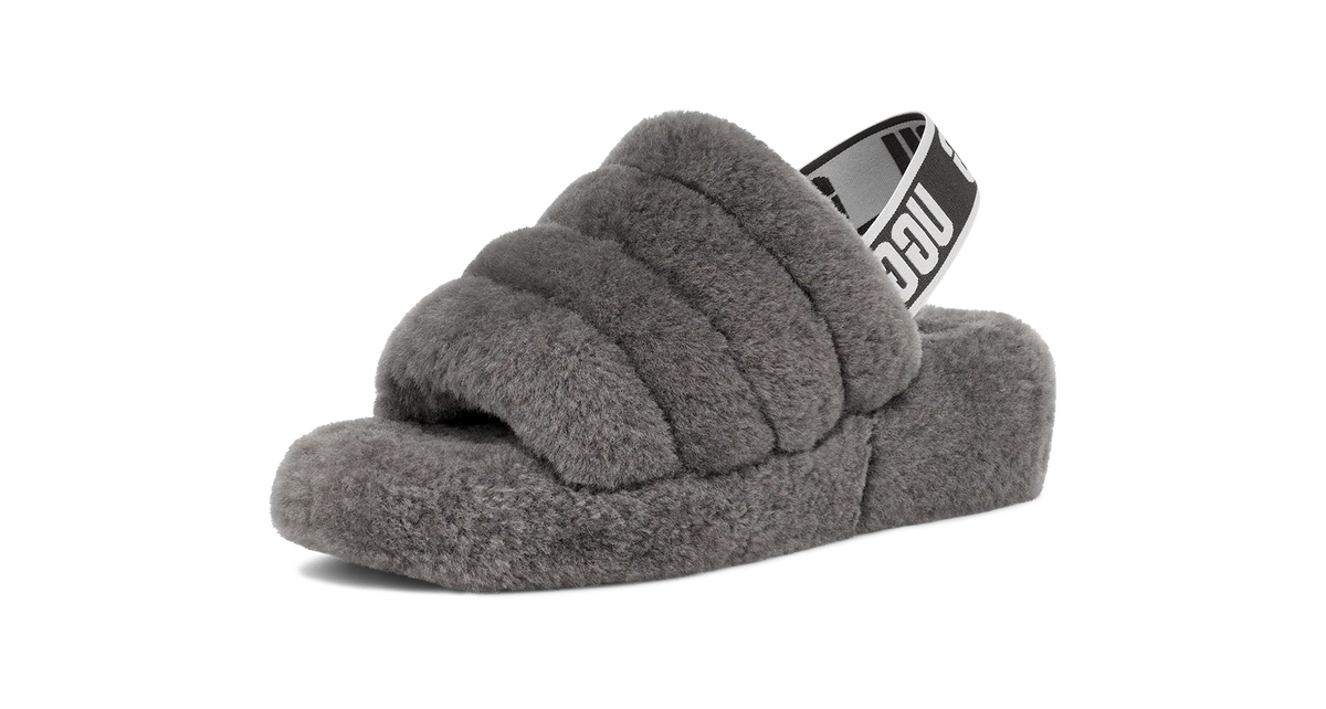 UGG Fluff Yeah Slide Charcoal (Women's)