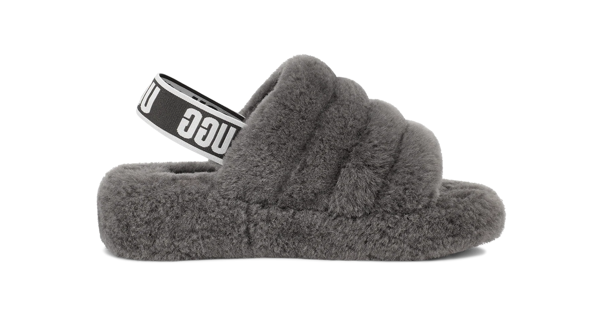 UGG Fluff Yeah Slide Charcoal (Women's)