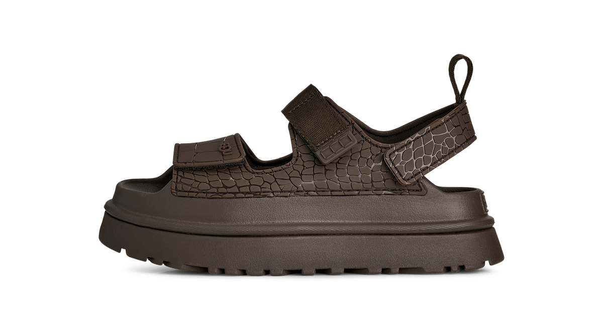 UGG GoldenGlow Embossed Sandal Dense Smoke (Women's)