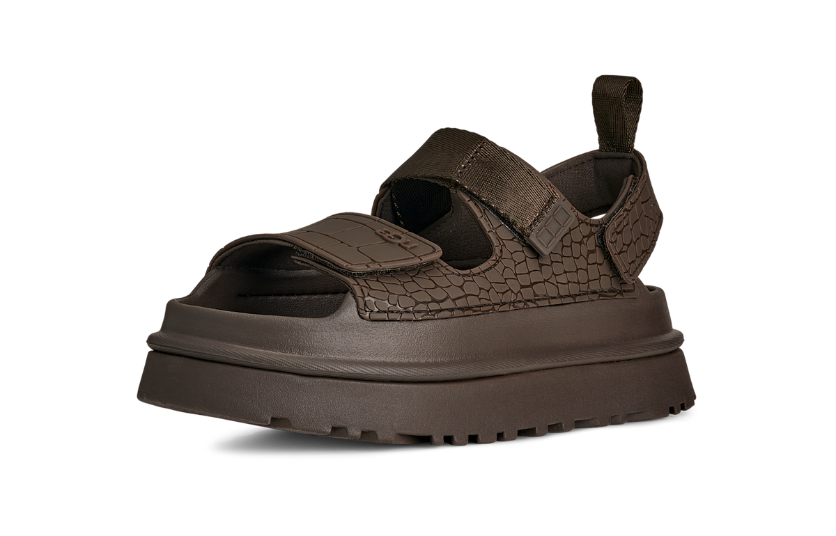 UGG GoldenGlow Embossed Sandal Dense Smoke (Women's)
