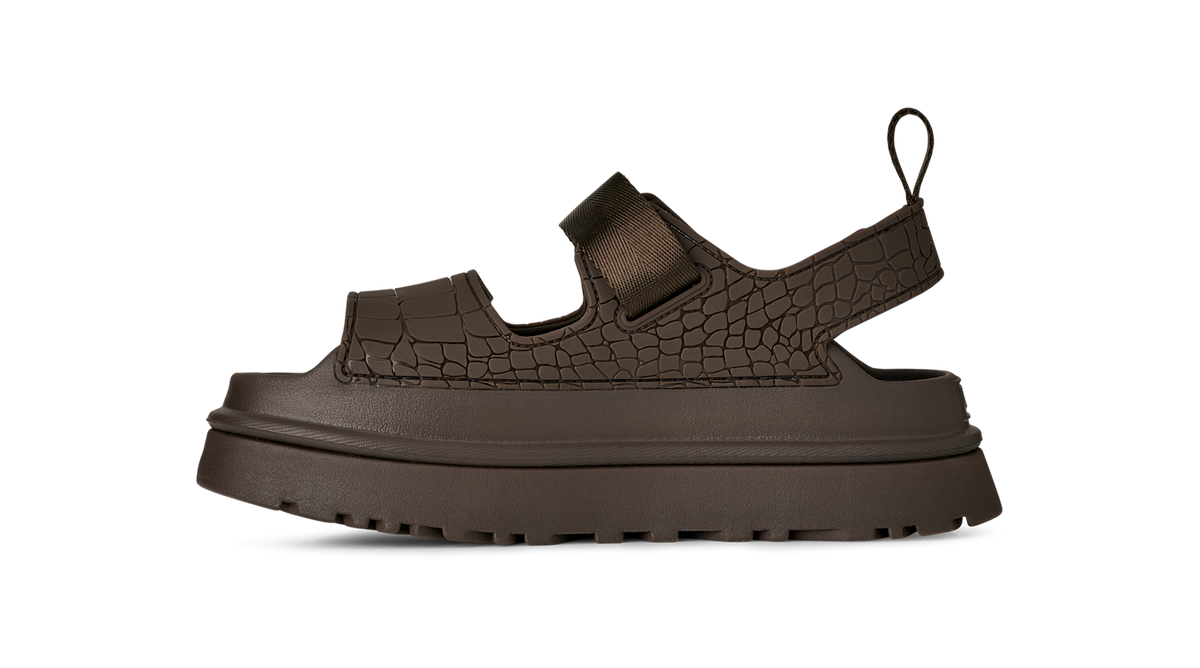 UGG GoldenGlow Embossed Sandal Dense Smoke (Women's)