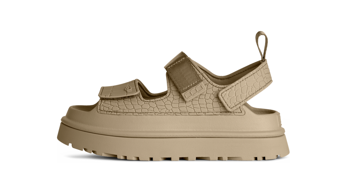 UGG GoldenGlow Embossed Sandal Mustard Seed (Women's)