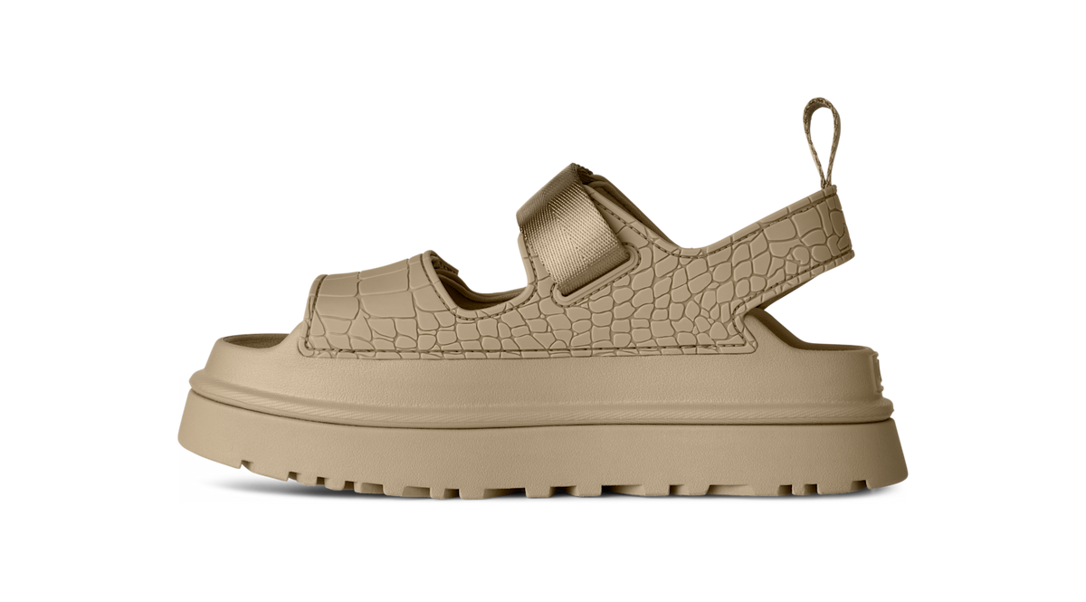 UGG GoldenGlow Embossed Sandal Mustard Seed (Women's)