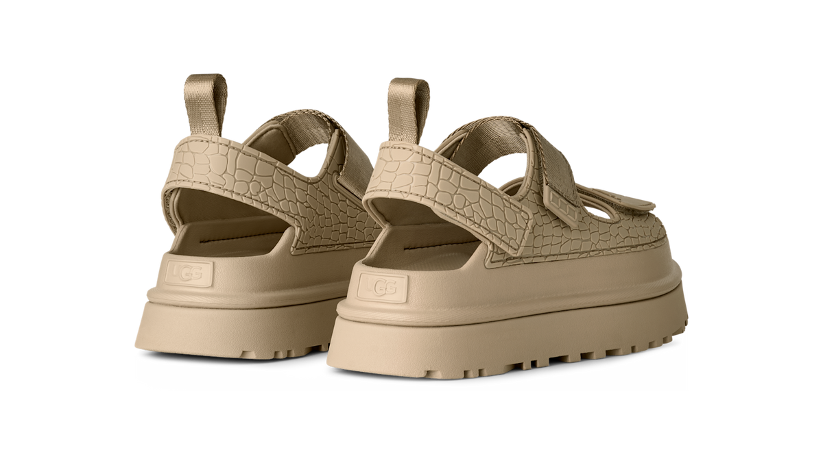 UGG GoldenGlow Embossed Sandal Mustard Seed (Women's)