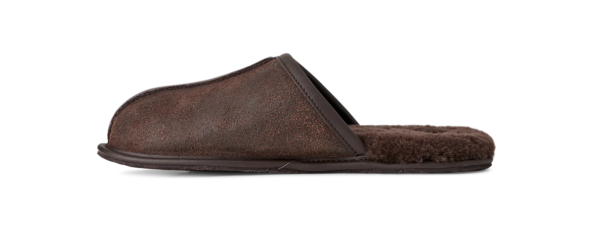 UGG Scuff Leather Distressed Slipper Dusted Cocoa