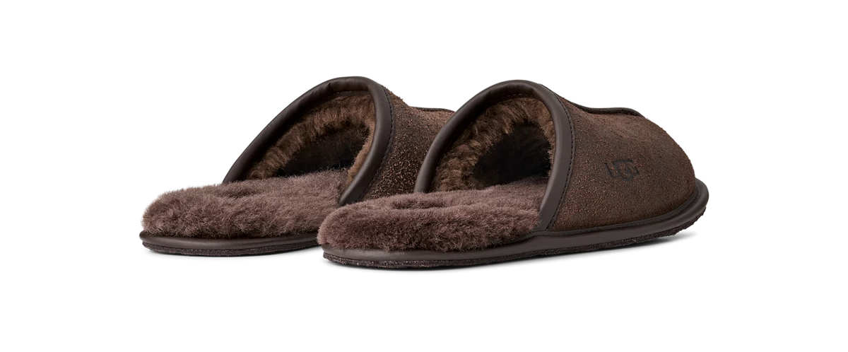 UGG Scuff Leather Distressed Slipper Dusted Cocoa