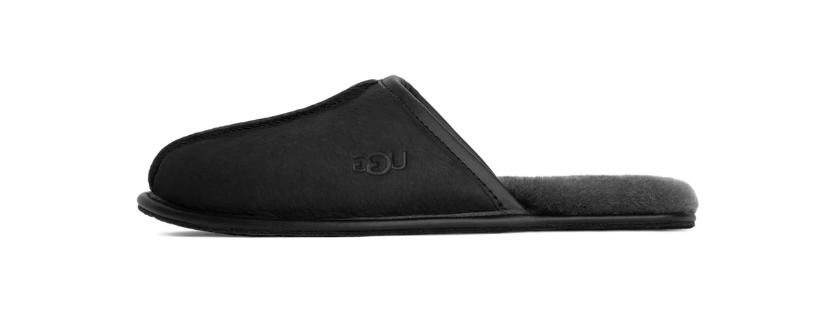 UGG Scuff Leather Slipper Black