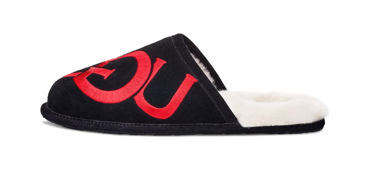 UGG Scuff Logo Slipper Black Red