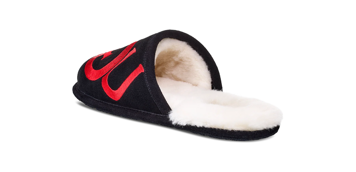 UGG Scuff Logo Slipper Black Red